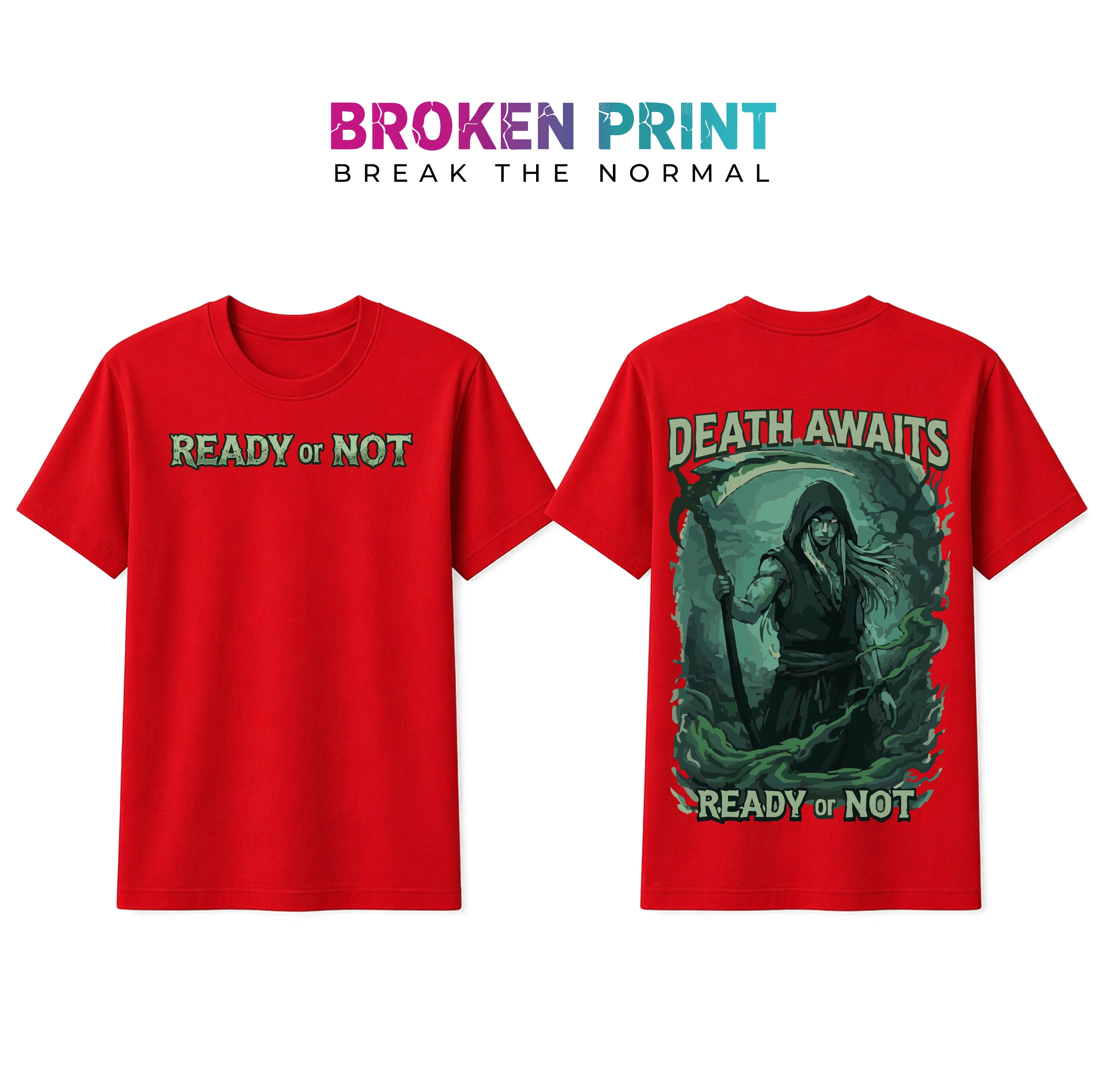 Death Awaits Premium Blend T-Shirt
