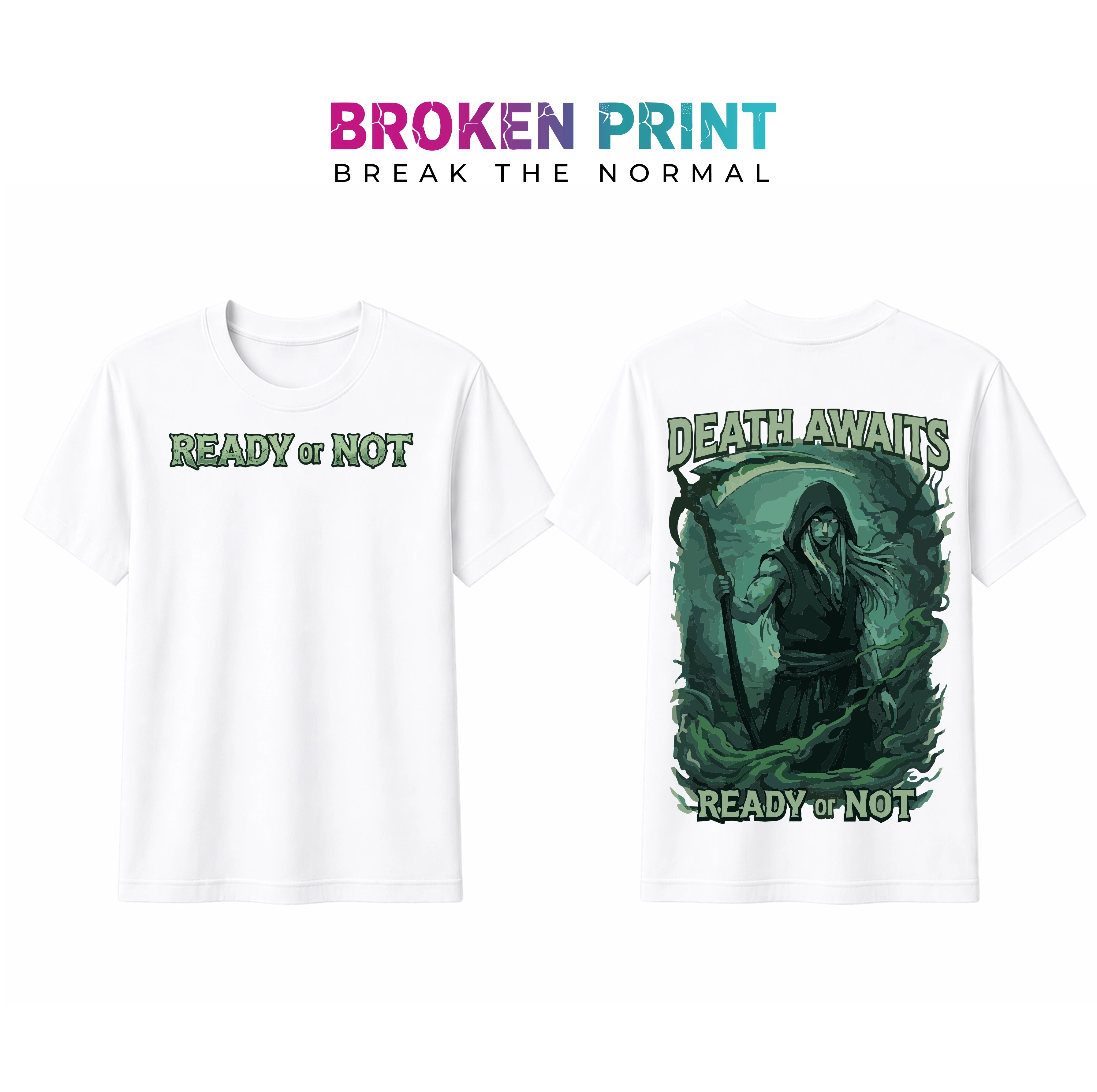 Death Awaits Premium Blend T-Shirt